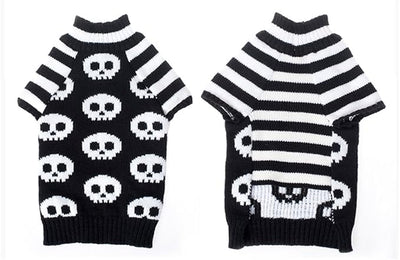NACOCO Pet Sweaters Skeleton Sweater The Cat Dog Clothes Pet Clothing Little Puppy Dog Sweaters (Medium)