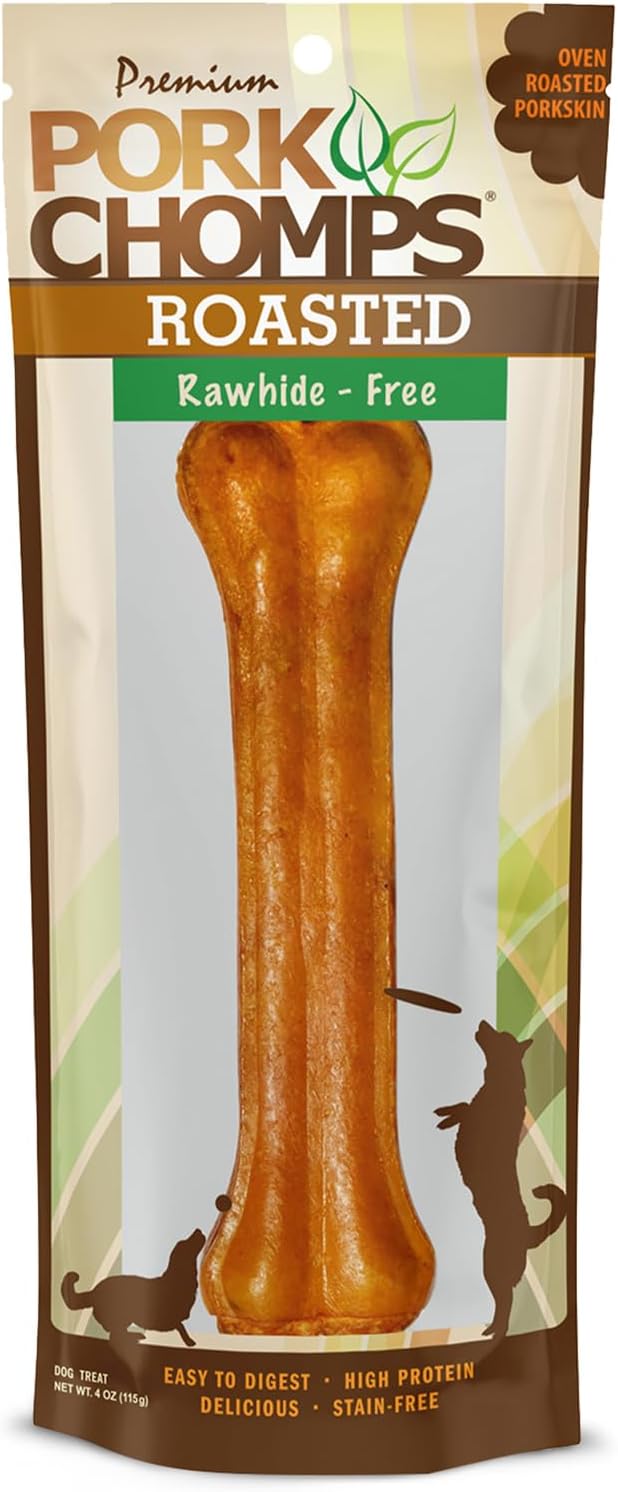 Roasted Pressed Pork Skin Dog Chew, 7-inch Bone, 1 Count