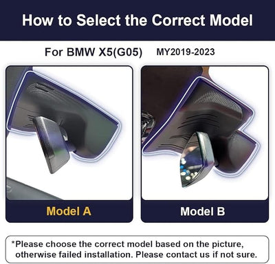 Fitcamx 4K Dash Cam Suitable for BMW X5 2023 2022 2021 2020 2019 G05 Xdrive50i 40i M50i Sdrive40i (Model A), Integrated OEM Style, UHD 2160P Video WiFi, G-Sensor, Loop Recording, Plug&Play, 64GB Card