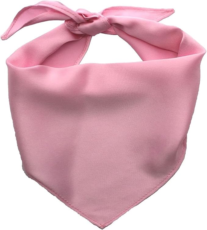1 Pack Pink Dog Plain Bandana for Medium Large Dogs