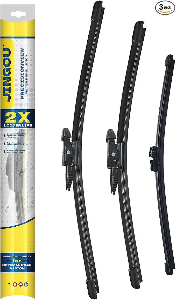 3 Wiper Blades Sets,Compatible with Ford Explorer 2011-2023,Automotive Replacement Windshield Wiper Blade - 26"/22"/11" (Set of 3) Pinch Tab