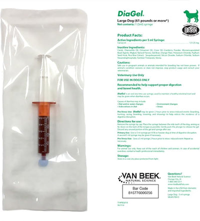 Diarrhea Control Gel for Dogs (Large) 5 mL Syringe, 2 Pack