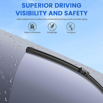 ANIKLUIM® Wiper Blades for 2022-2015 Ford Transit-150 Front Windshield Wipers,28 Inch+21 Inch,Durable and Quiet (Pack of 2)