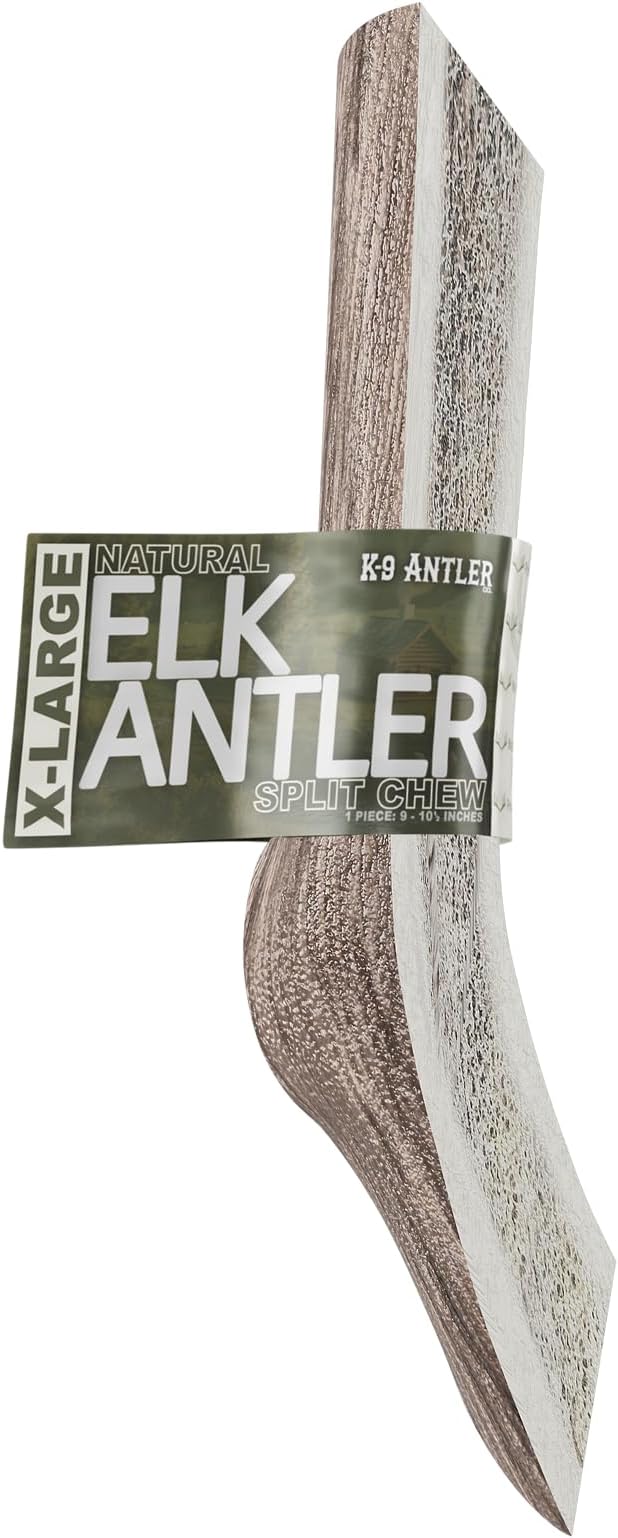 Elk Antlers for Dogs – Extra Large Split (9-10.5 Inch), Irresistible Chew, USA Sourced, Naturally Shed & Ethically Harvested
