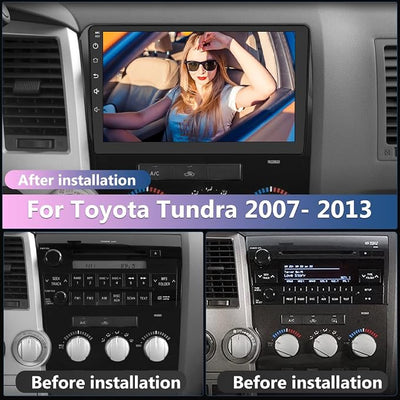 Car Stereo for Toyota Tundra 2007-2013 & Sequoia 2008-2018, Android 13 2GB+64GB 10.1 Inch Touch Screen with CarPlay & Android Auto, Bluetooth, WiFi, FM/AM Radio, Backup Camera