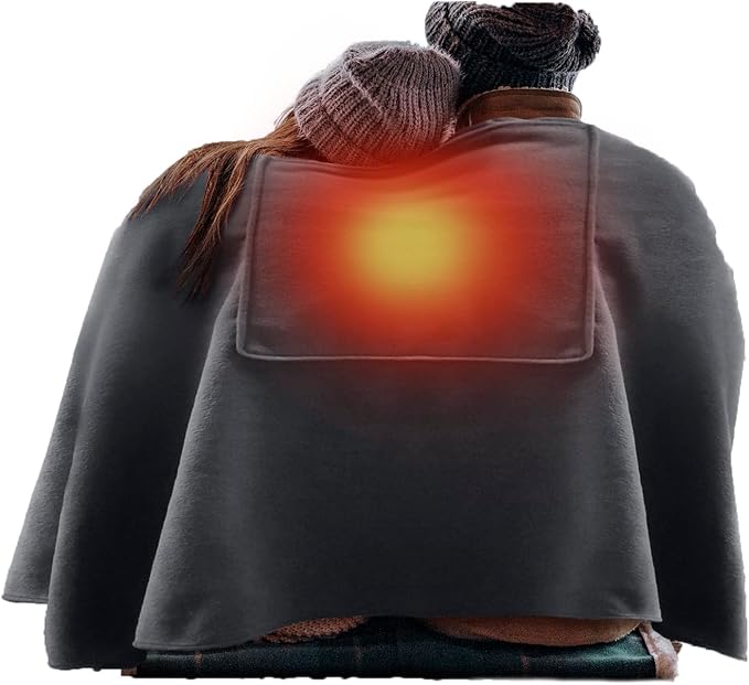 Cordless Heated Blanket Battery Operated Heated Shawl Wraps for Women Rechargeable Heating Pads Indoor/Outdoor, Gifts