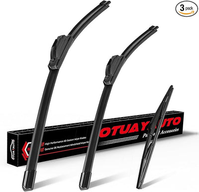 OTUAYAUTO Premium Windshield Wiper Blades - Replacement for Scion XB 2008-2015 - Precision Fit, All-Weather Performance, Front and Rear Wiper Blades, J/U Hook - 22"+20"+14" (Pack of 3)