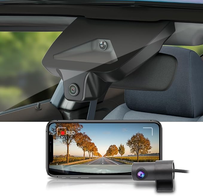 Fitcamx Front 2K+Rear 1080P Dash Cam for 2025-2026 Toyota Camry LE SE XLE XSE Nightshade (HD2-06090), OEM Style, Dual HD Video, Built-in WiFi & APP, Loop Recording, G-Sensor, Easy to Set, 64GB Card