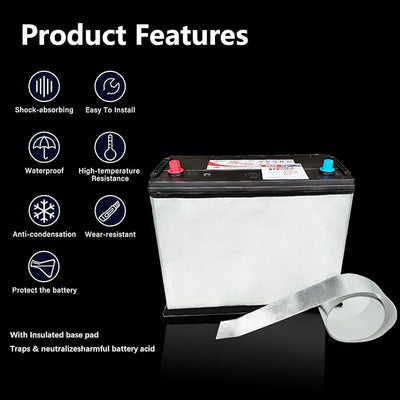 40"x7"Universal Battery Blanket Car Insulation Blanket Battery Thermal Wrap for Cold Weather&Heat Protection Heat Shield Cover for Chevry Ford Truck ,RV,4WD Vehicles 2,000 Degrees F（5mm Thickness）