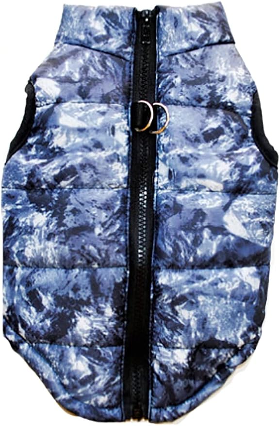 Winter Waterproof Windproof Reversible Dog Vest Coat Warm for Cold Weather Down Jacket Small Medium Dogs (Not Suitable Big Dogs) Y-1-cloud L L(Back:15.5'', Chest:20.5'', 11.5-13.0lbs)