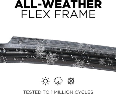 Clix Wipers Windshield Wiper Blades 16"/16" Set of 2, Fits Jeep Wrangler JK, JKU, JL, JLU & Gladiator JT, All-Weather Premium Replacement Wipers with Quick Clips, 2007-2025, Black Carbon