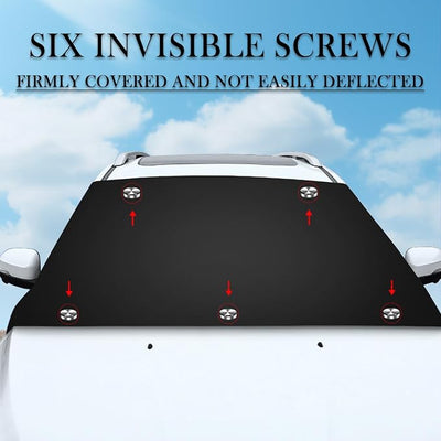 carleef Magnetic Car Windshield Sun Shade,Anti-Theft Sun Shade for Car Windshield with 5 Invisible Magnets,All-Season Universal Front Cars Sunshades for Windshields Cars Accessories