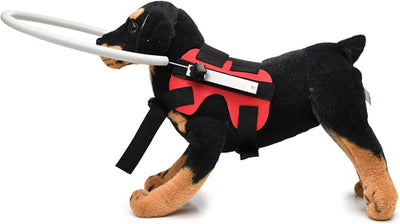 GabeFish Ring Harness for Blind Dog, Lightweight Blind Ring for Pets, Blind Dog Bumper, Bump Guard for Blind Dogs Red Small
