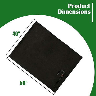 ZONETECH Heating 12V Polar Fleece Material Blanket - Ideal for Summer Camping, Road Trips, Picnics, or Relaxing in The Convenience of Your Vehicle or Home