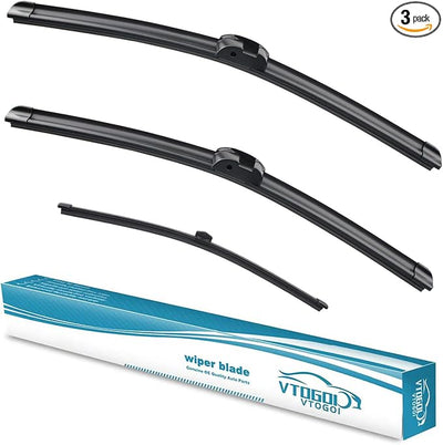 OEM Windshield Wiper Blades Replacement for VW Volkswagen Touareg 2011-2017 Porsche Cayenne 2010-2017, All Weather Original Factory Quality Front & Rear Wipers Set 26"+26"+14" (Pack of 3)