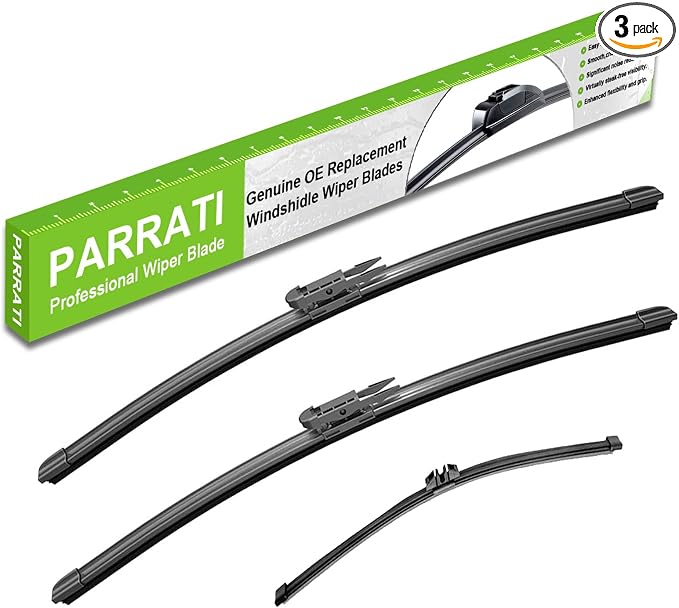 PARRATI® Windshield Wiper Blades for Ford Edge 2015-2025, 3 Pack | 28/28 Inch Front +14 Inch Rear, OEM Replacement, Ultra Quiet, No Streaks All Weather Wiping