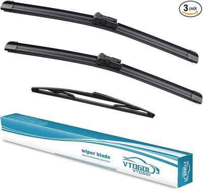 OEM Windshield Wiper Blades Replacement for Volvo XC60 2012 2013 2014 2015 2016 2017 Volvo C30 2011 2012 2013, All Weather Original Factory Quality Front & Rear Wipers Set 26"+20"+14" (Pack of 3)