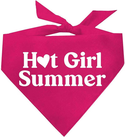 Hot Girl Summer Dog Bandana (Hot Pink, OS 310)