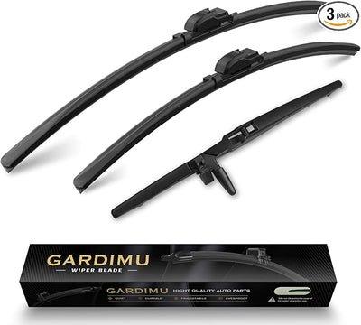 Front and Rear Windshield Wipers for Toyota 4Runner 2010-2022 | Quiet and Streak-Free Front and Back Wiper Blades Assembly All-Season OEM Automotive Replacement Accessories