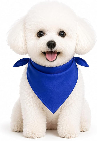 Petitebella Single Color Pet Bandana (Royal Blue, Medium)