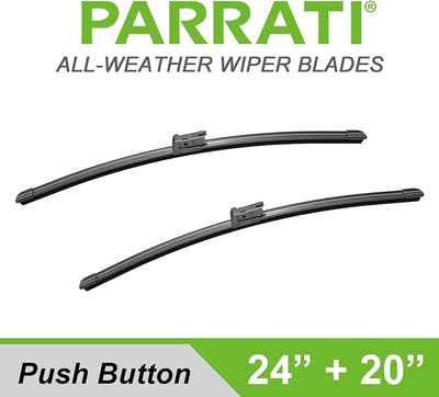 PARRATI® 24 Inch & 20 inch of High Performance Premium All-Season Automotive Replacement Front Windshield Wiper Blades for Since 2017 Discovery Range Rover,Easy DIY Install (Set of 2)