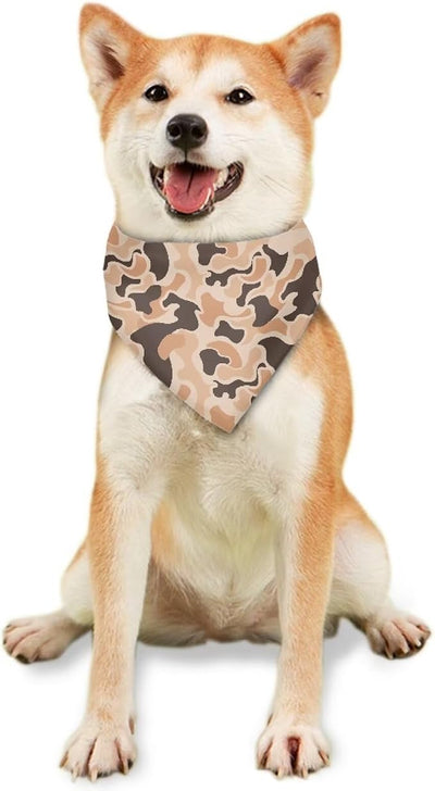 KEIAHUAN Camo Hunting Dog Bandana Adjustable Triangle Reversible Bibs Handkerchief Washable Square Kerchief Bandanas for Small Madium Large Dog Boy