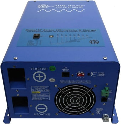 AIMS 1500W 12V Pure Sine Inverter Charger w/Transfer Switch 120V ETL