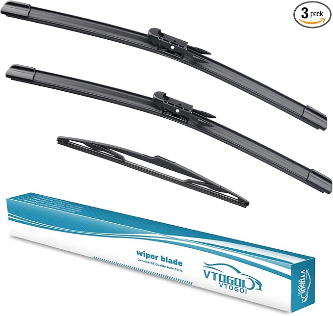OEM Windshield Wiper Blades Replacement for Volvo XC90 2011 2012 2013 2014, All Weather Original Factory Quality Front & Rear Wipers Set 24"+22"+14" (Pack of 3)