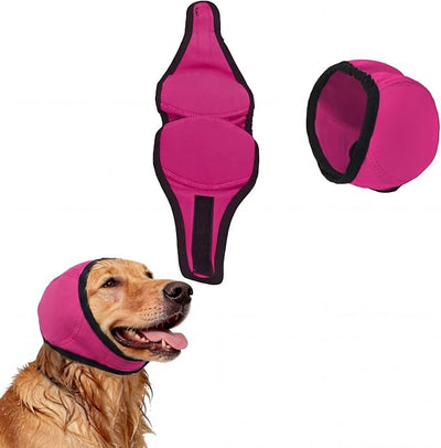 Dog Ear Muffs for Noise Protection (Red, Large) | Adjustable, Elastic, Waterproof, Soft and Breathable, Relieve Anxiety, Reduce Distractions, Security Assurance