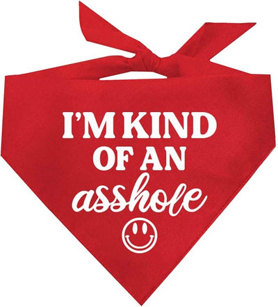 I'm Kind of an As*Hole Dog Bandana Red, One Size (x)
