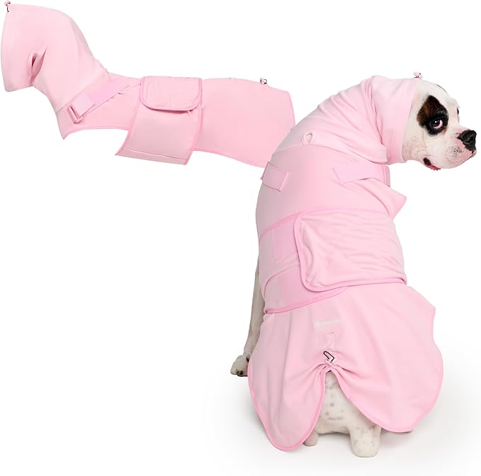 Spark Paws Anxiety Relief Vest for Dogs – Gentle Compression Dog Anxiety Suit, Calming Wrap for Separation Anxiety, Thunder, Fireworks, Suitable for Small Medium and Large Breeds - Pink - Size 2XL