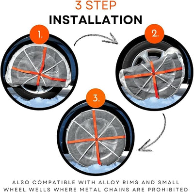 AutoSock for Passenger Vehicles HP685, Snow Socks for Tires, Pack of 2