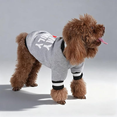Cute Dog Sweater - Stretchy Dog Pullover Sweatshirt,Soft and Warm Winter Clothes for Boy & Girl Dogs,Suitable for Puppies & Adult Dogs (Light Grey (Family), Large/X-Large)