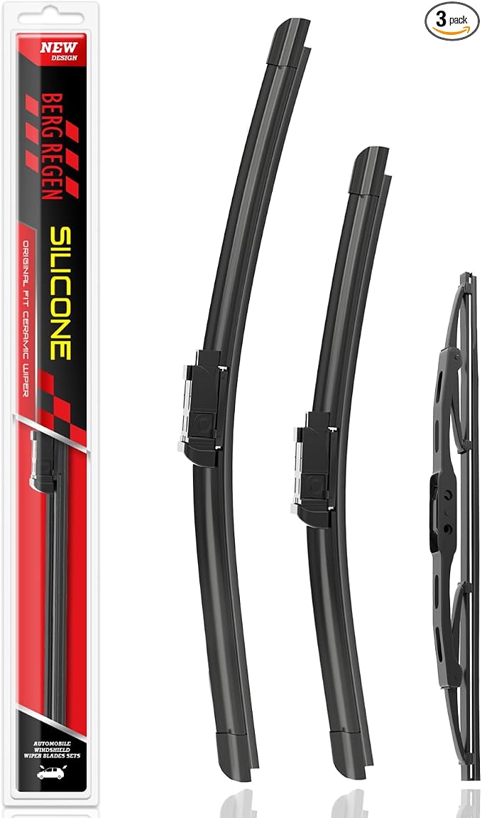 BERG REGEN Silicone Windshield Wiper Blades Replacement for Chevrolet Chevy Trax Buick Encore 2021-2014 Windshield Wipers (Pack Of 3) Automotive Replacement Windshield Wiper Blades- 26"/14"/10"