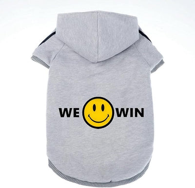 Weowin Pet Outfit - Cute Dog Hoodies Tracksuit Sweater Sweatshirt Winter Cold Weather Coat 2-Legs Grey for Small Medium Large Dogs Boy or Girl (5X-Large)
