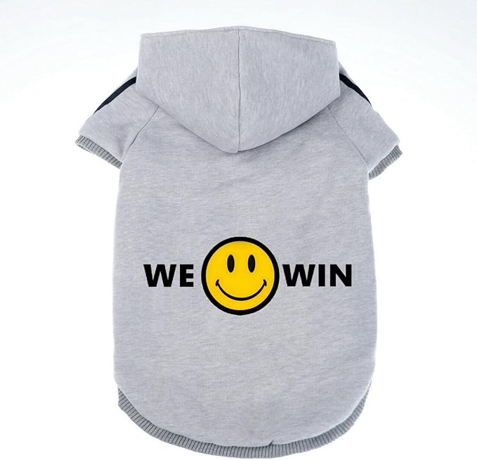 Weowin Pet Outfit - Cute Dog Hoodies Tracksuit Sweater Sweatshirt Winter Cold Weather Coat 2-Legs Grey for Small Medium Large Dogs Boy or Girl (7X-Large)