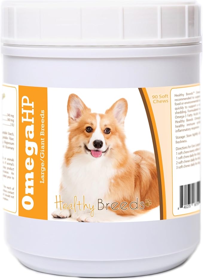 Pembroke Welsh Corgi Omega HP Fatty Acid Skin and Coat Support Soft Chews 90 Count
