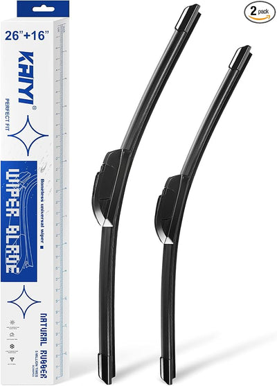 KAIYI 26" + 16" Windshield Wipers Compatible with Nissan LEAF 2011-2019 2022,Toyota Corolla iM 2017-2018,Mazda CX-7 2007-2012,5 2006-2015 Premium Automotive Replacement Windshield Wiper Blades 2 Pack