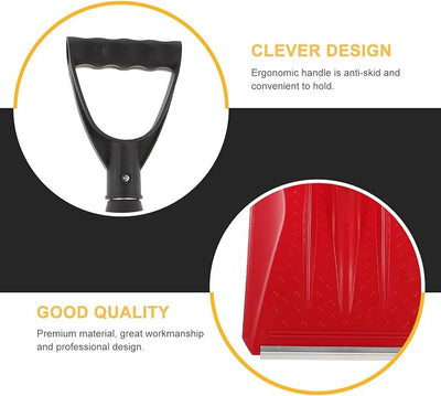Retractable Snow Shovel with Plastic Blade and Aluminum Handle Portable Car Emergency Tool for Efficient Ice and Snow Removal Compact Outdoor Winter Trowel for Vehicle and Rv Use