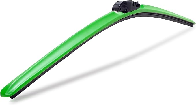 Clix Wipers - 14" Green Automotive Replacement Wiper Blade (Pack of 1) Universal Clip On All-Weather Flex Frame Windshield Wiper