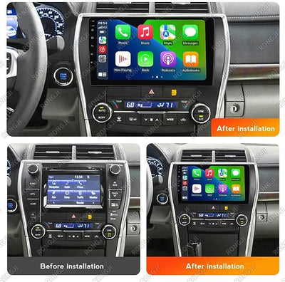 2K 10.1" Touch Screen Radio for Toyota Camry 2015 2016 2017 Stereo Upgrade Dash Kit, 8 Core 4+64GB Head Unit with Car-Play & Android Auto/SWC/DSP/AHD Camera