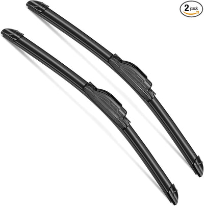 OEM Quality 17" + 17" Premium All-Seasons Auto Windshield Wiper Blades J-Hook(Set of 2)