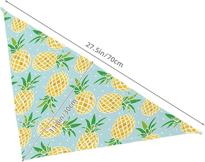 Summer Pineapple Blue Tropical Gold Dog Bandana Scarf Triangle Bibs Pet Accessories Cat Kerchief