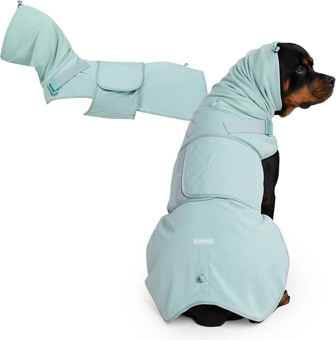Anxiety Relief Vest for Dogs – Gentle Compression Dog Anxiety Suit, Calming Wrap for Separation Anxiety, Thunder, Fireworks, Suitable for Small Medium and Large Breeds - Teal - Size 5XL
