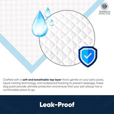 American Kennel Club Scented Puppy Training Pads with Ultra Absorbent Quick Dry Gel – 28 x 30 Pee Pads for Dogs - Fresh Scented - 50 Count, XL (Pack of 6)