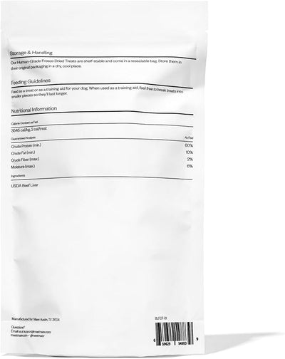 Maev Freeze Dried Beef Liver Dog Treats | 100% USDA Certified | Raw, Single-Ingredient | Healthy, Human-Grade Dog Snacks | Perfect for Training & Sensitive Diets (Pack of 2)