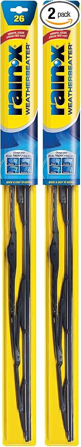 Rain-X RX30226 WeatherBeater All-Season OEM Quality Conventional Windshield Wiper Blade - 26" (Pack of 2)