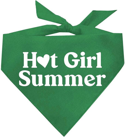 Hot Girl Summer Dog Bandana (Green, OS 310)