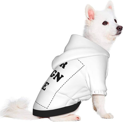 Dog Clothes, Custom Dog Hooded Sweatshirt, Personalized Pet Costume Robe Shirt with Text/Image/Club Name/Pet Shop Logo for Small Medium Large Dogs and Cats, White, XL
