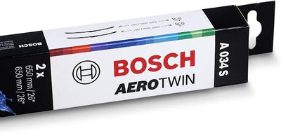 BOSCH AeroTwin OE Replacement Wiper Blades Driver & Passenger Side - Set of 2 (26" & 26") Side Lock 22mm - 3397009034 | Driver and Passenger Side Original Equipment Replacement Blades